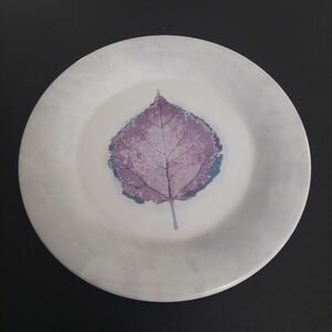 Portmeirion Dusk Salad Plates Set of 4 Purple Leaf Botanical Desserts